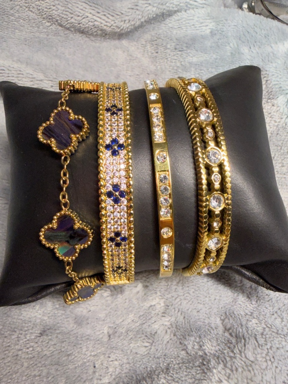 Gold-Tone Women's Multi-Accent Bracelet Set for Tonya💓
